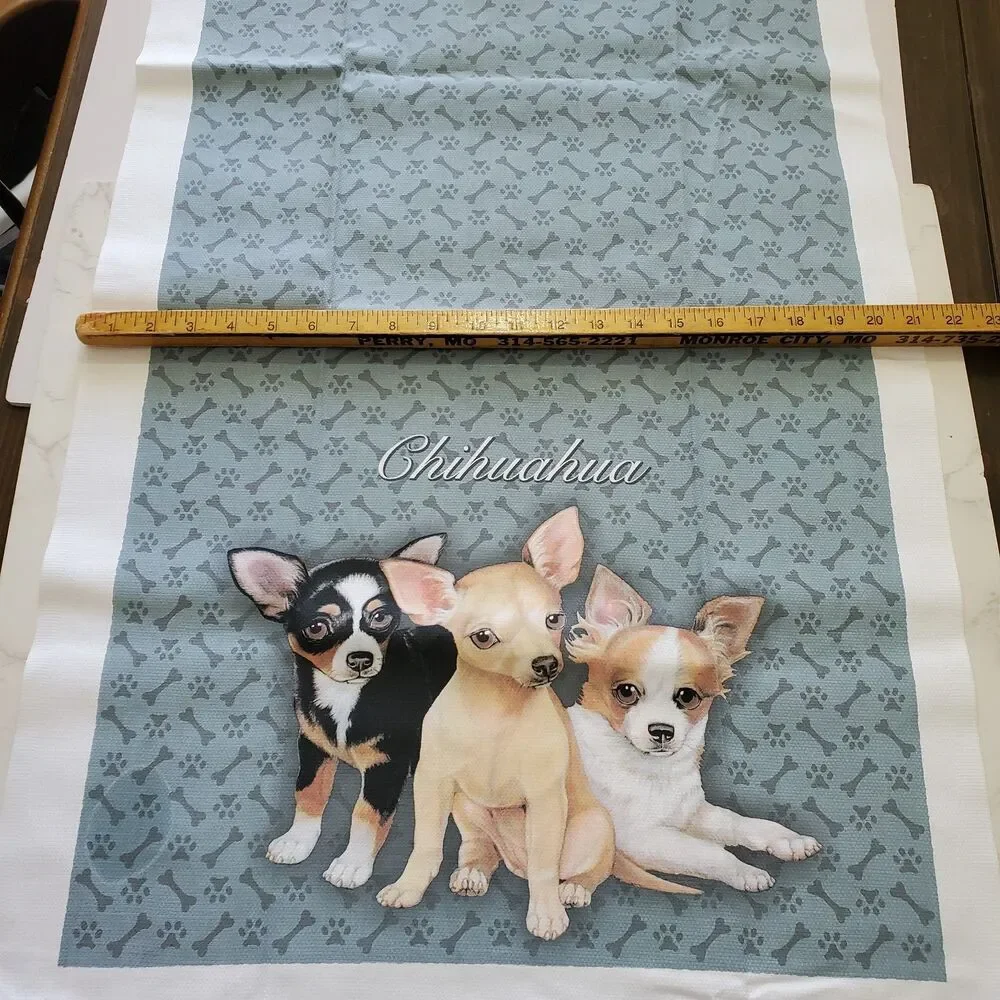 FIDDLER'S ELBOW Chihuahua Dish Towel Tea Hand XL 21